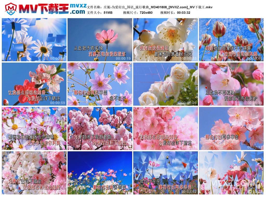 庄妮-为爱付出_国语_流行歌曲_MD401808